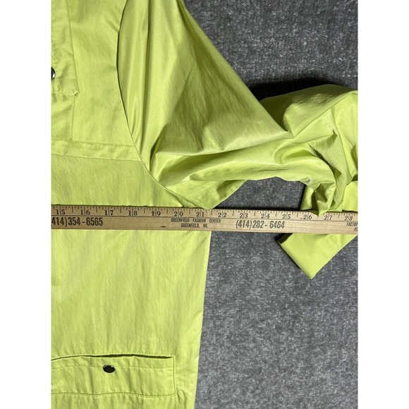 Zenergy By Chicos Roll Tab Sleeve Full Zip Jacket Womens Size 1 US Size 8 Neon - Picture 12 of 13